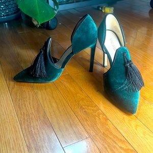 Nine West heels, velvets, with fringe. Super cute!